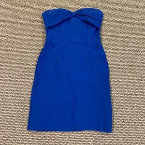 Teeze Me blue strapless pencil dress